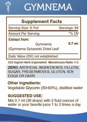 Secrets of the Tribe Gymnema Tincture USA manufacturing badge indicating quality.