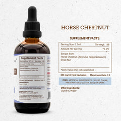 Pour scene of Secrets of the Tribe Horse Chestnut Tincture in a glass.