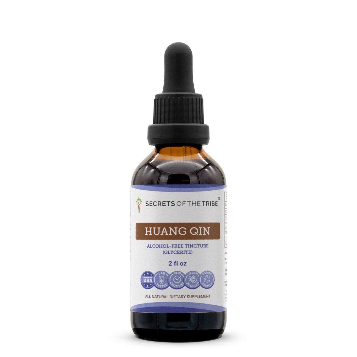 Secrets of the Tribe Huang Qin tincture bottle for daily use
