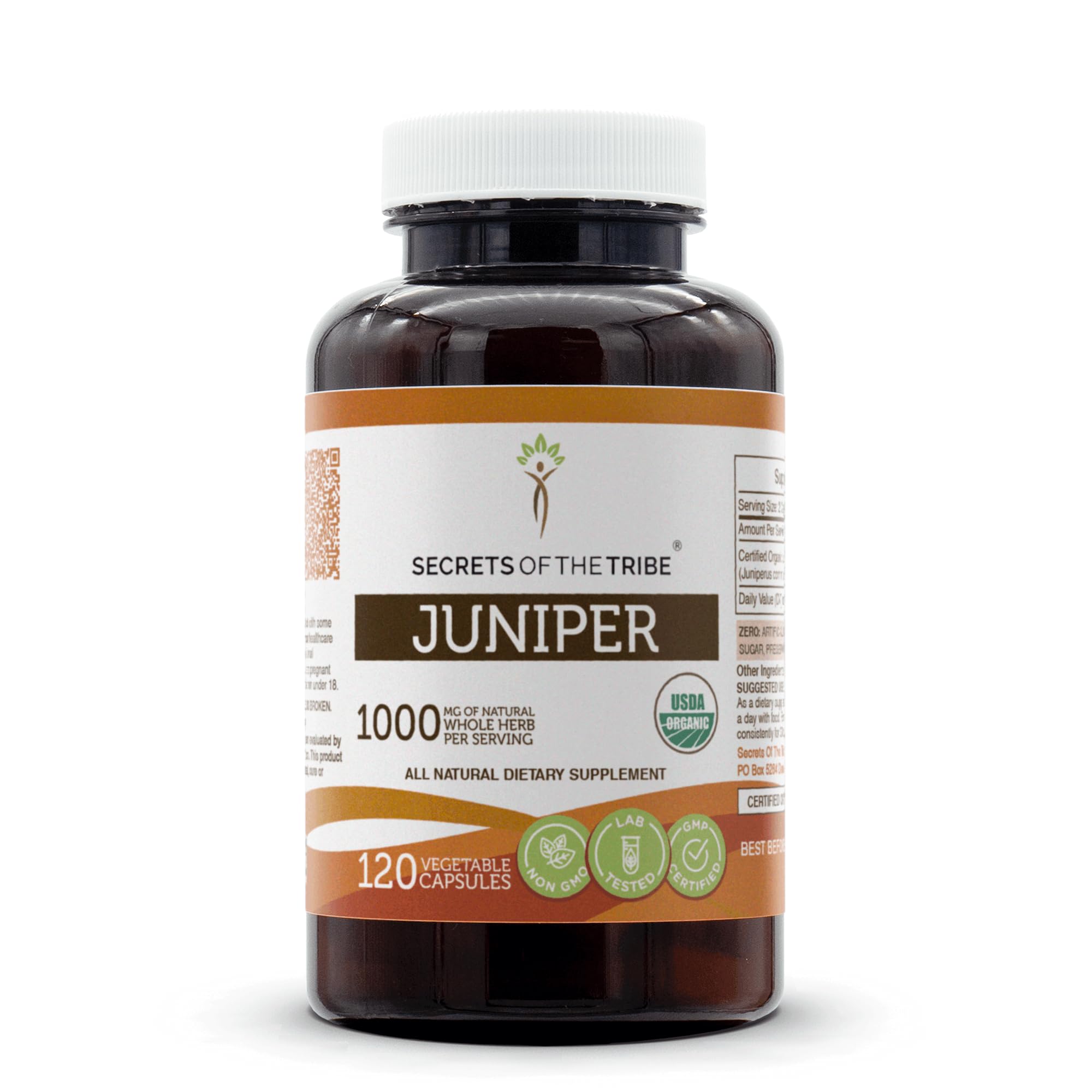 Secrets of the Tribe juniper bottle with capsules for daily use
