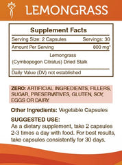 Secrets of the Tribe Lemongrass label detail showing clear ingredient transparency