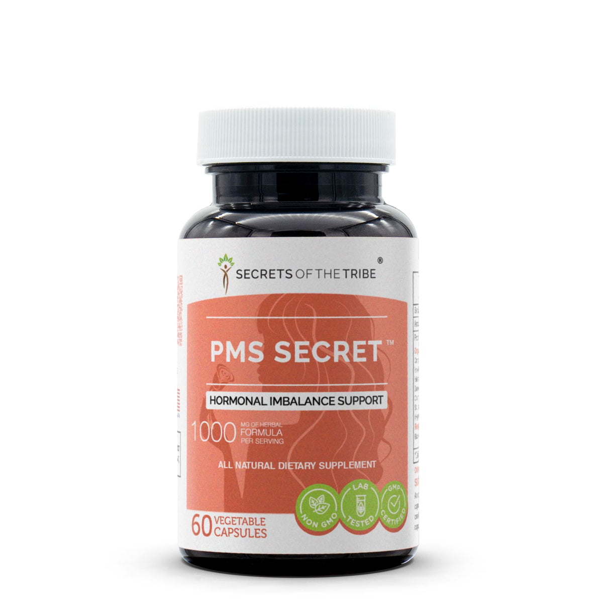 Secrets of the Tribe PMS Secret bottle — capsules for daily hormonal support
