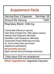 Secrets of the Tribe PMS Secret ingredients — black cohosh, chamomile and more