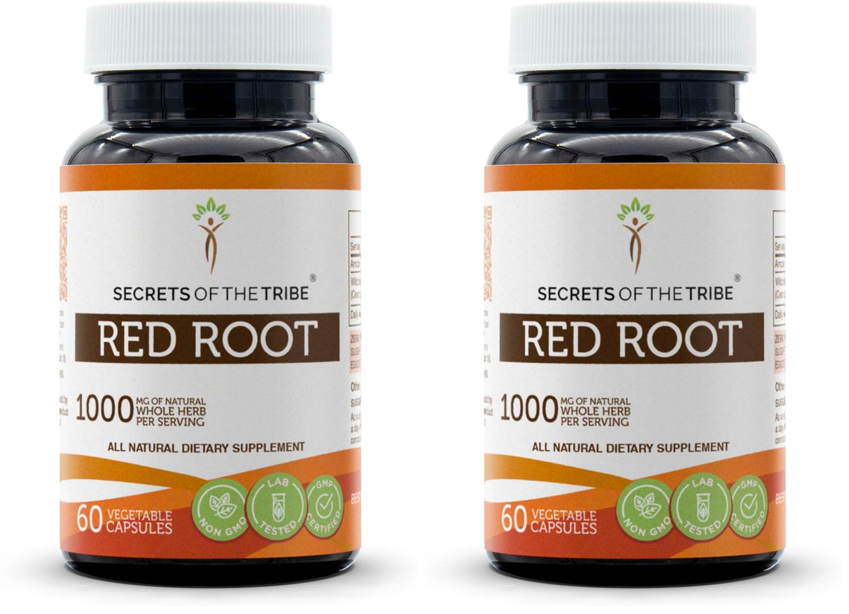 Secrets of the Tribe Red Root capsules two-pack for convenient daily wellness support