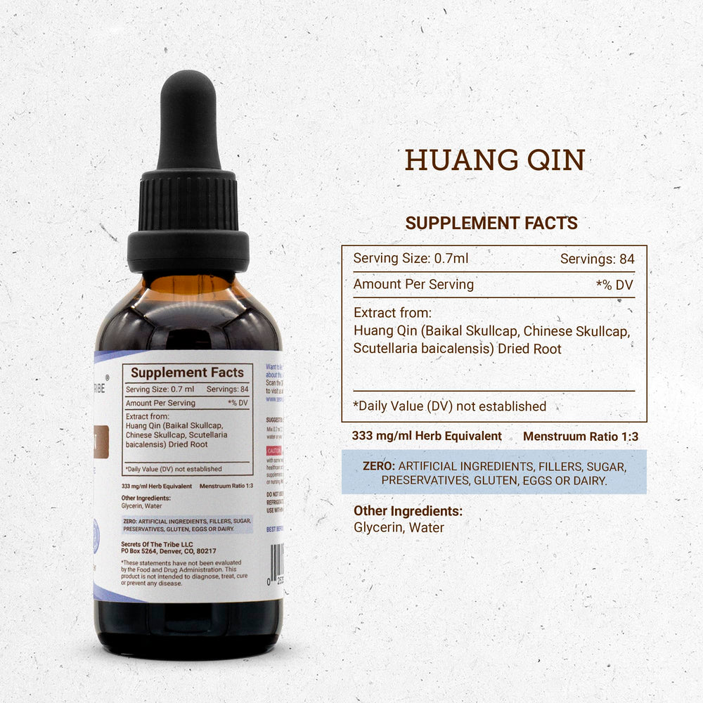 Scutellaria root extract vial showing high potency