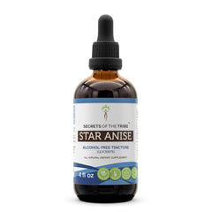 Secrets of the Tribe star anise tincture bottle demonstrates third-party tested purity.
