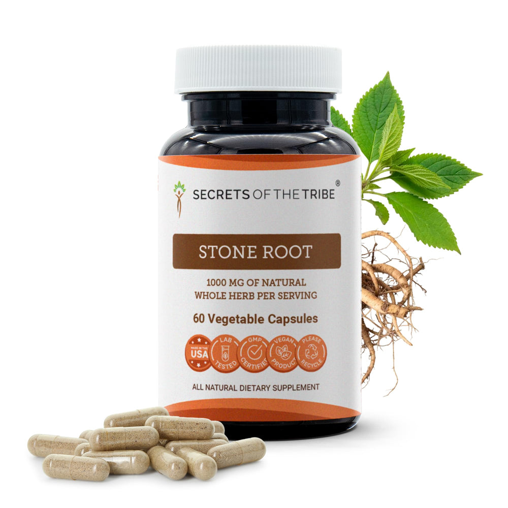Secrets of the Tribe Stone Root bottle pour enables easy daily dosing.