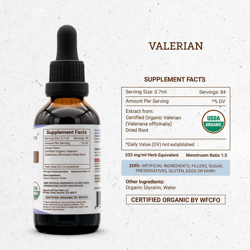 Secrets of the Tribe Valerian dried root pieces with earthy scent