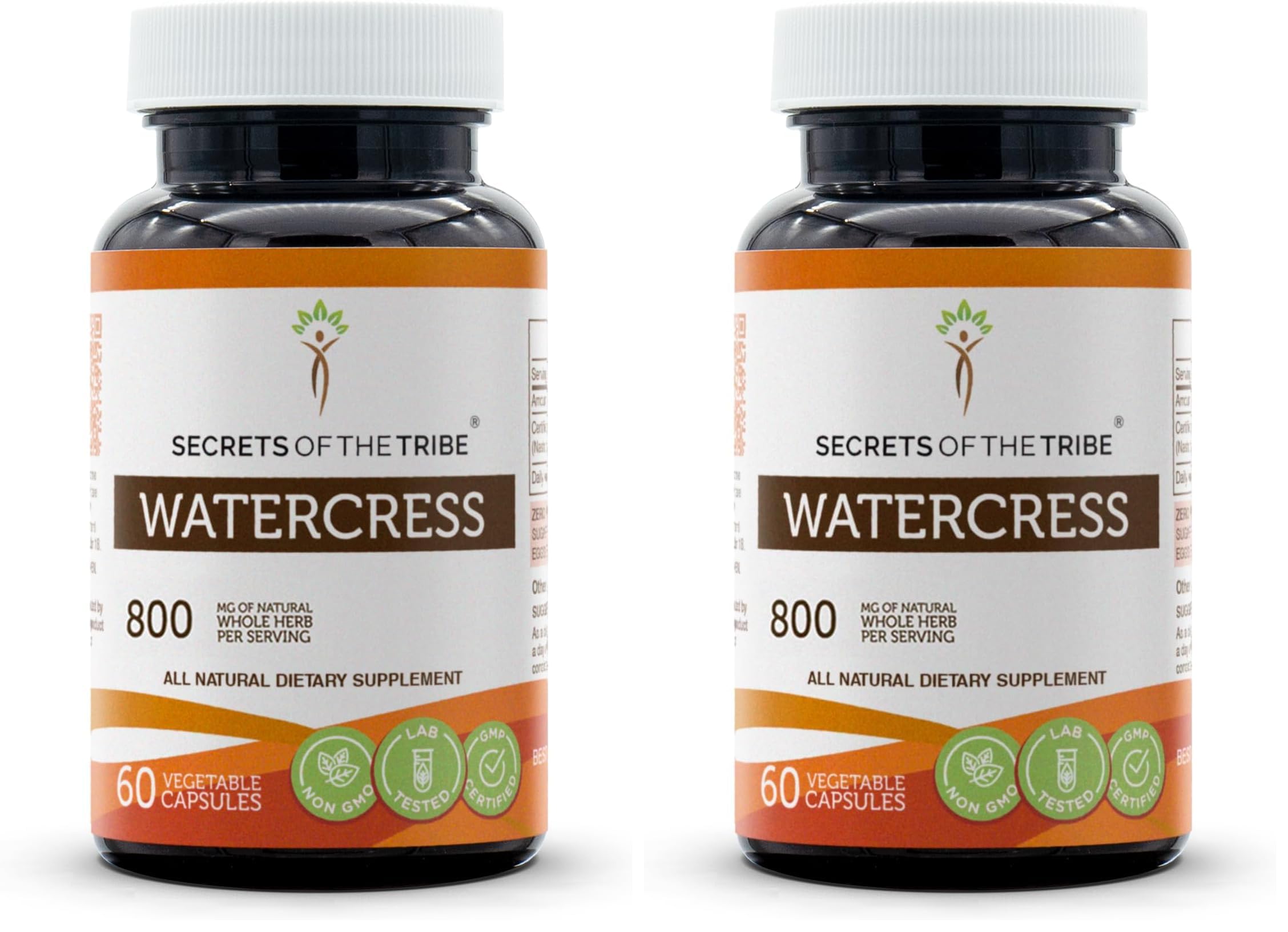 Secrets of the Tribe Watercress capsules bottle for daily wellness support.