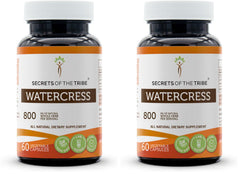 Secrets of the Tribe Watercress capsules bottle for daily wellness support.