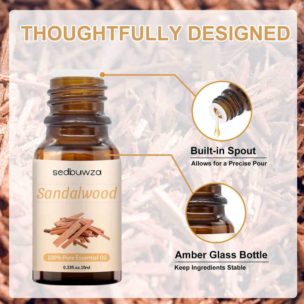 Sedbuwza amber glass bottle preserves oil integrity and scent.