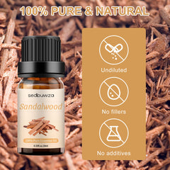 Sedbuwza diffuser setup releasing warm sandalwood aroma.