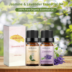 Sedbuwza jasmine oil bottle in amber glass for fresh floral scent.