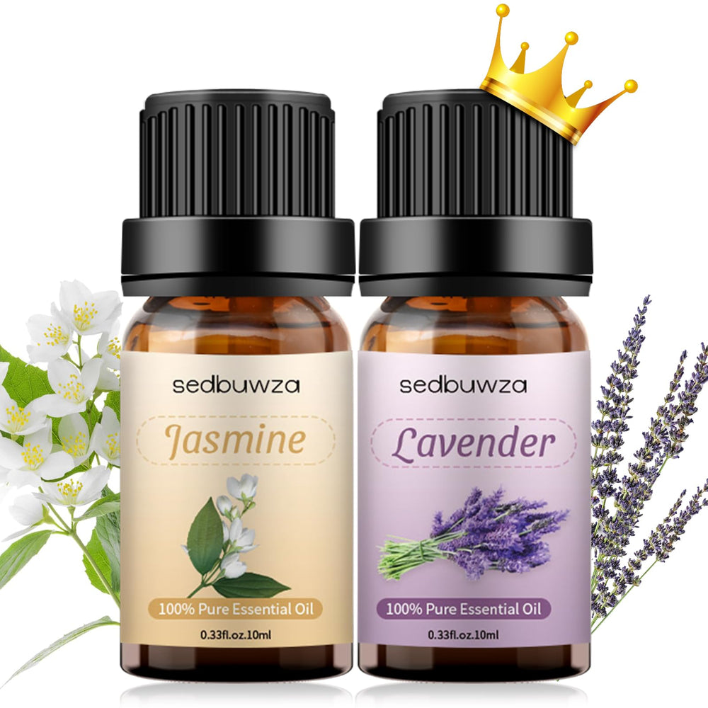 Sedbuwza lavender oil bottle in amber glass for lasting fragrance.