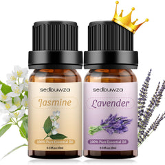Sedbuwza lavender oil bottle in amber glass for lasting fragrance.
