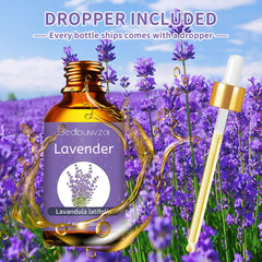 Sedbuwza Lavender Oil dropper cap enables precise dosing for diffusers.