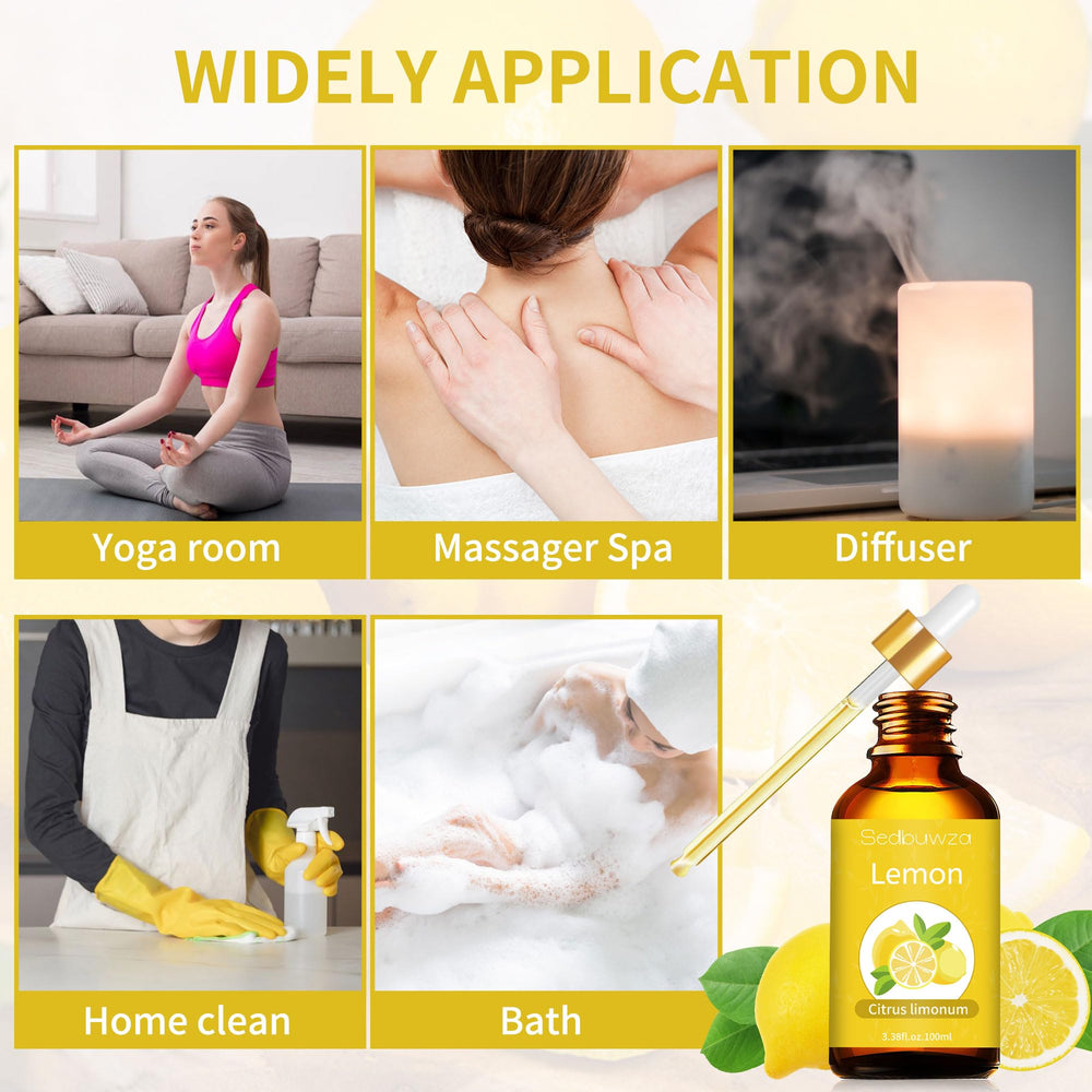 Sedbuwza Lemon Essential Oil for bath bombs and spa blends.