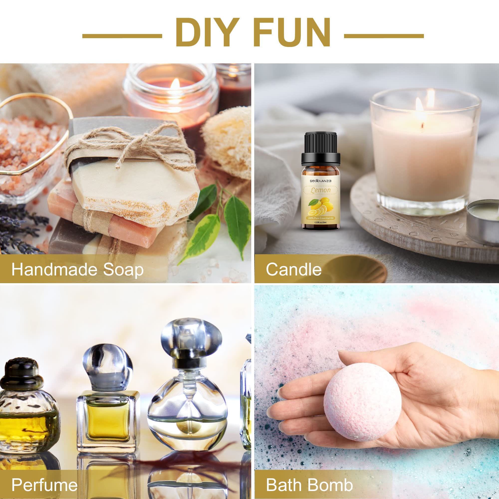 Sedbuwza lemon perfume bottle adds natural fragrance to personal care.