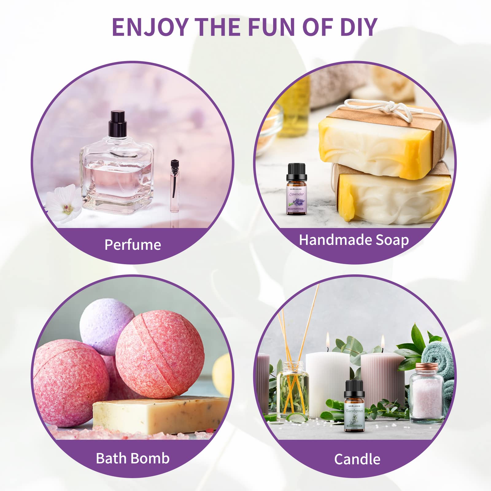 Sedbuwza lavender essential oil for massage blends and skin-softening rituals.