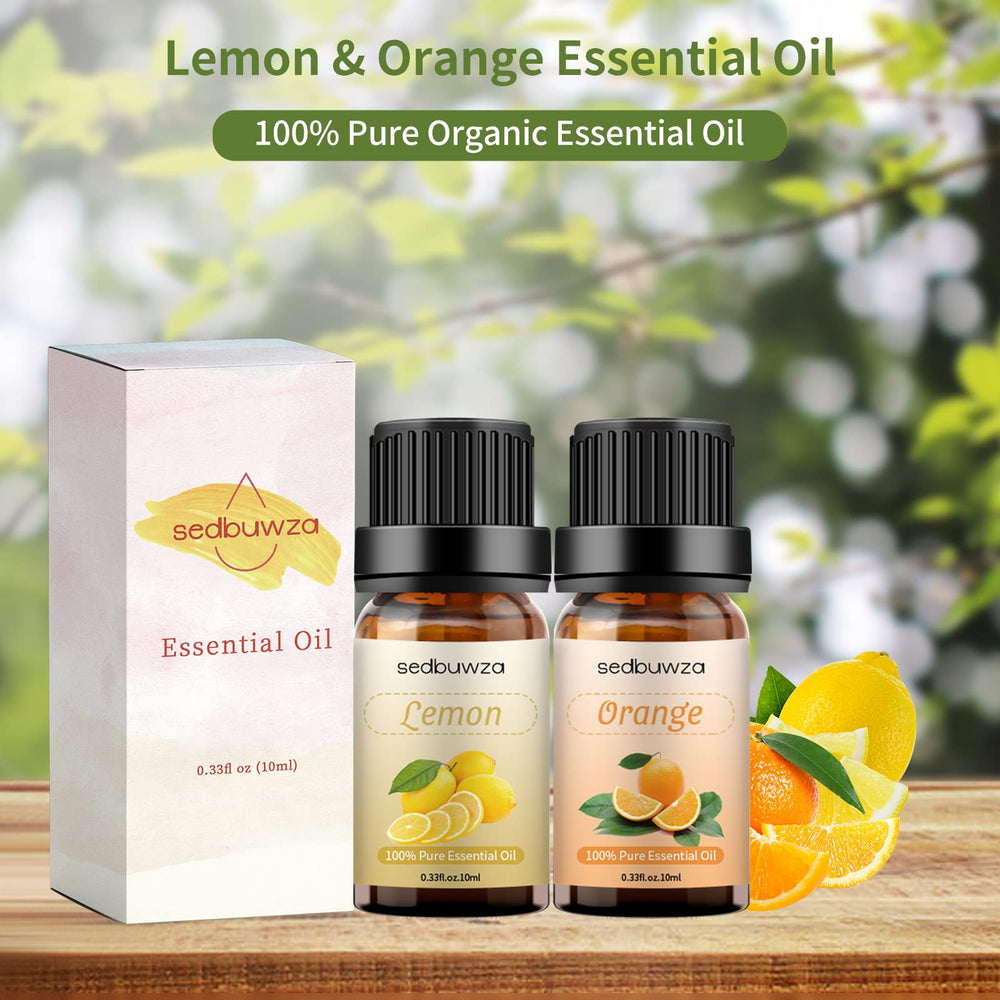 Sedbuwza orange essential oil bottle in amber glass for uplifting scent