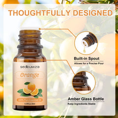 Sedbuwza orange oil for soap and candle making with bright citrus notes.