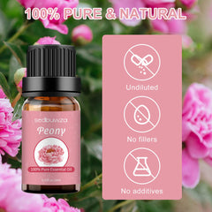 Sedbuwza Peony Fragrance Oil with diffuser for a fresh room scent.