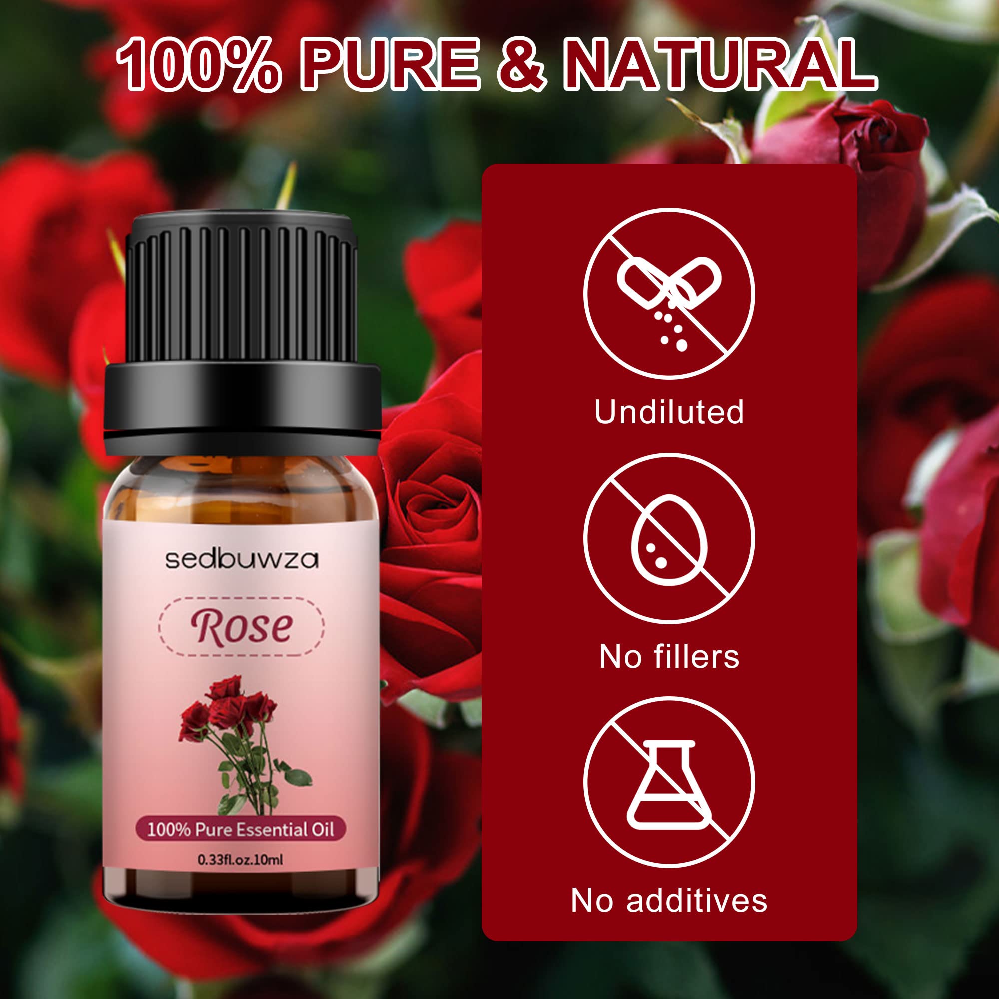 Sedbuwza peony oil bottle features a fresh, elegant scent for bright rooms.