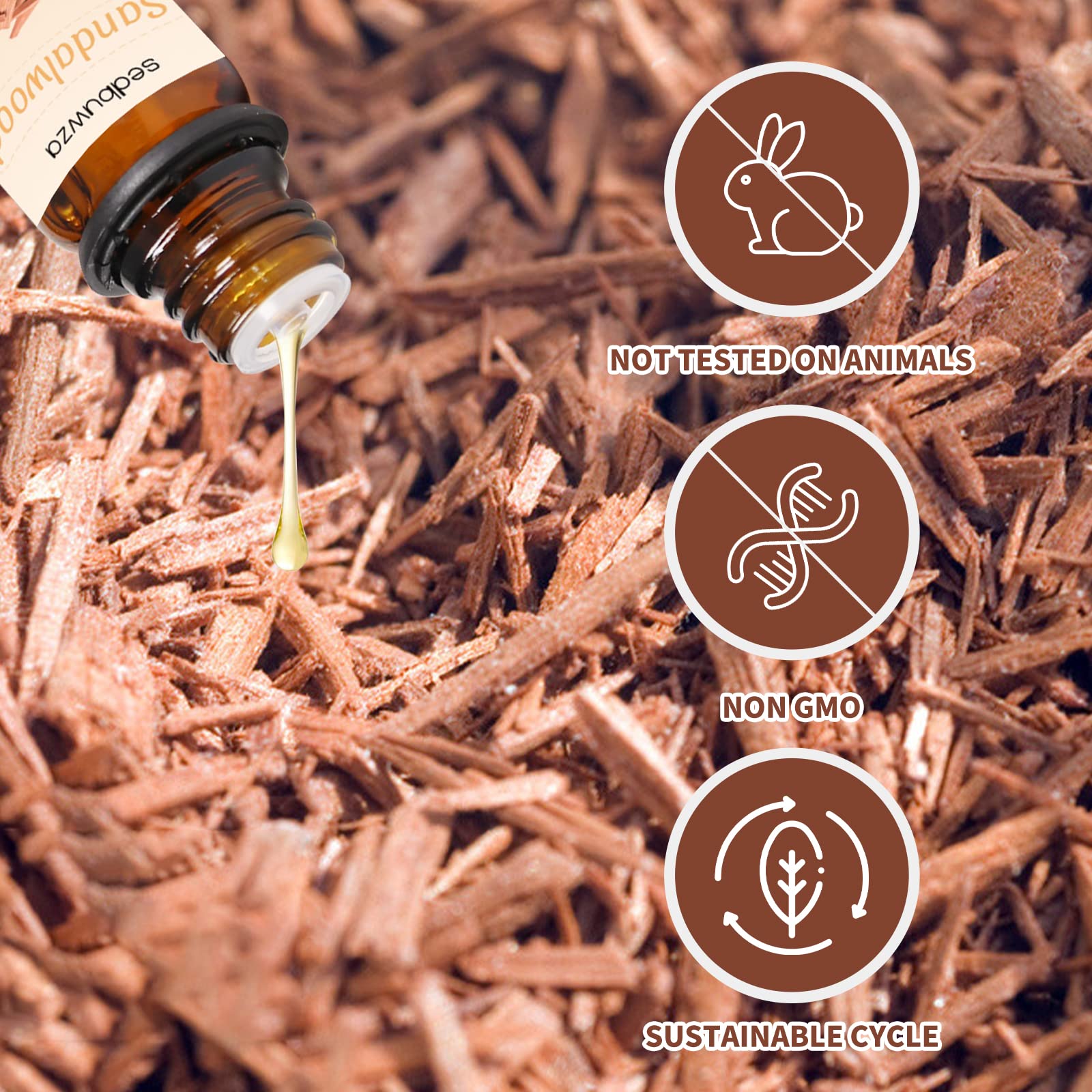 Sedbuwza pure vetiver oil with earthy, grounding scent
