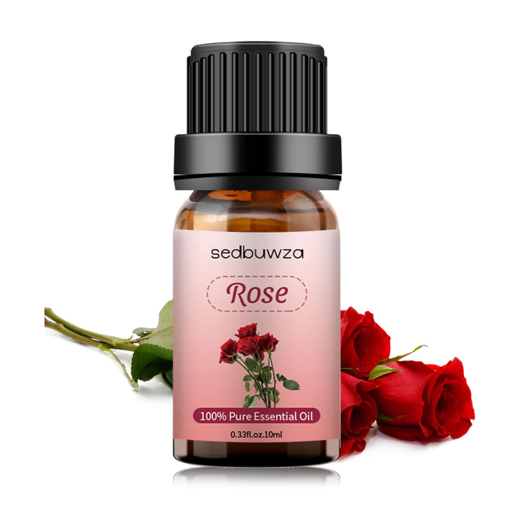 Sedbuwza Rose Essential Oil with bergamot blend for an uplifting fragrance.