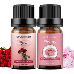 Sedbuwza rose oil bottle with a rich floral aroma for relaxation.
