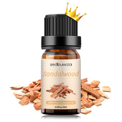 Sedbuwza sandalwood oil bottle for pure fragrance in diffusers.