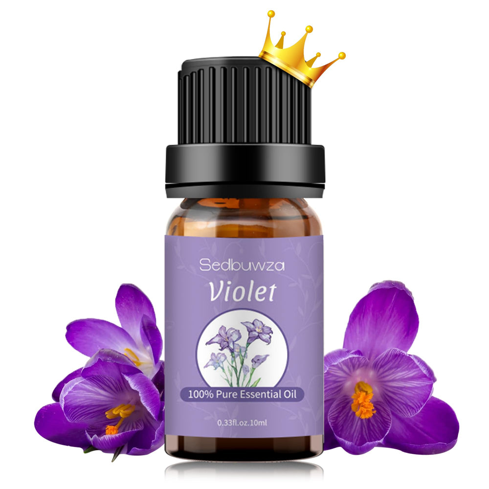 Sedbuwza Violet essential oil bottle for diffuser aroma and ambiance.