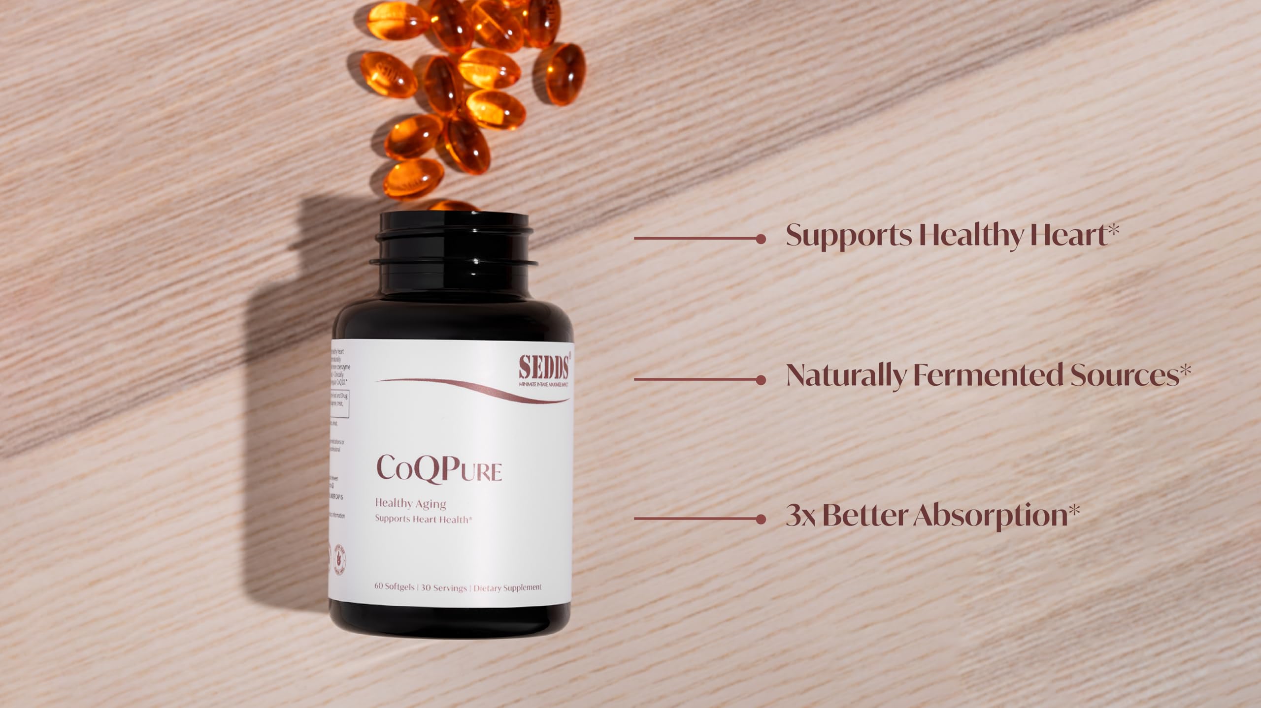 SEDDS CoQPure packaging box ready for daily heart support
