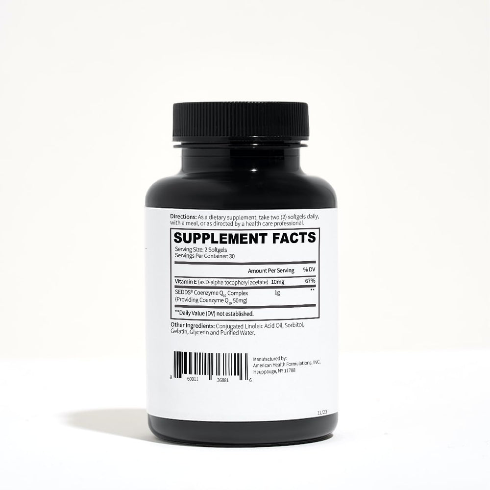 SEDDS CoQPure softgels close-up showing high absorption formula