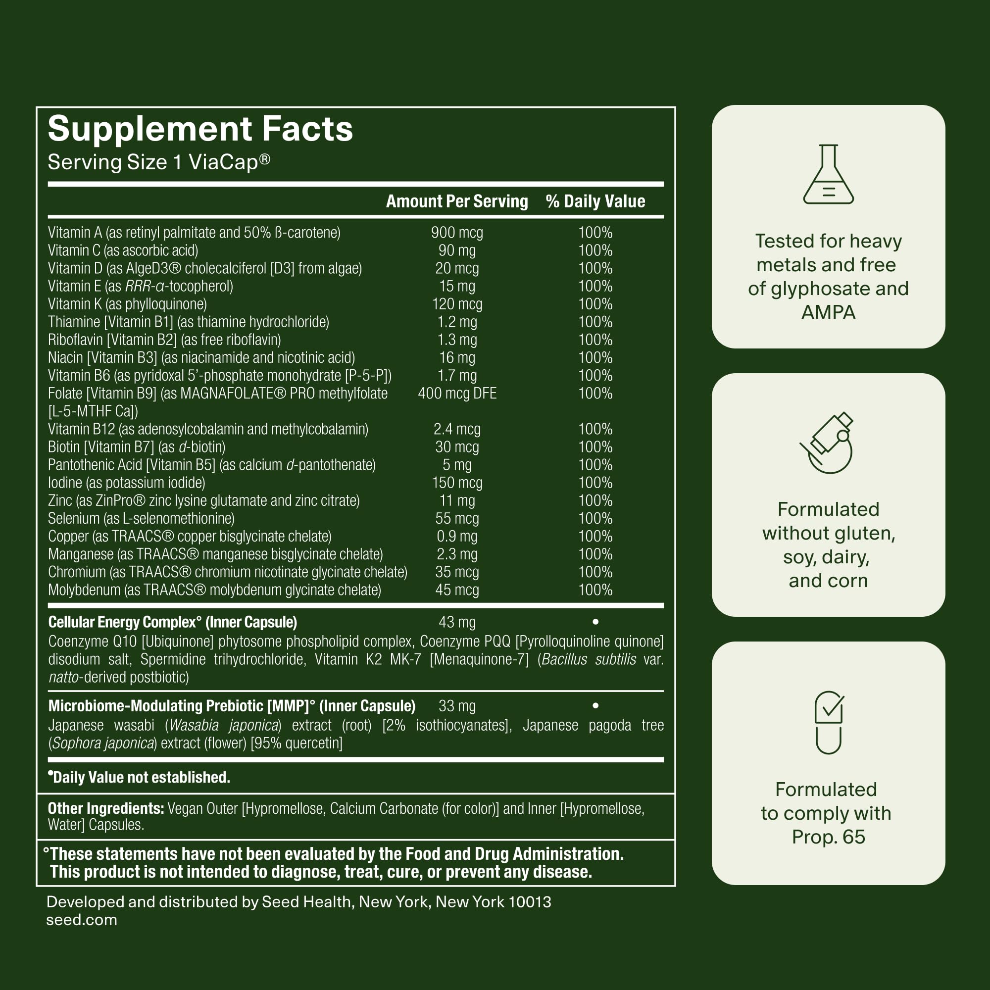 Seed DM-02 30-day supply in a convenient bottle