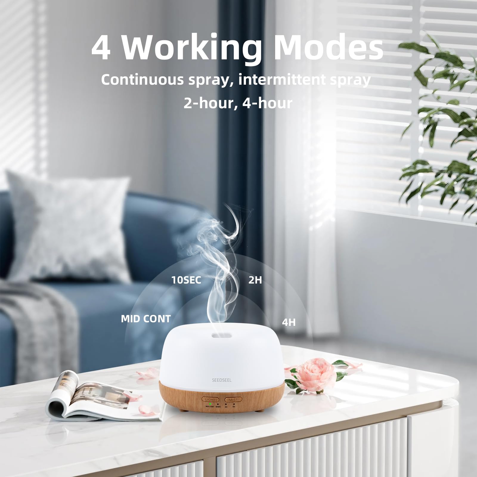 SEEDSEEL minimalist-design diffuser fits modern interior decor.