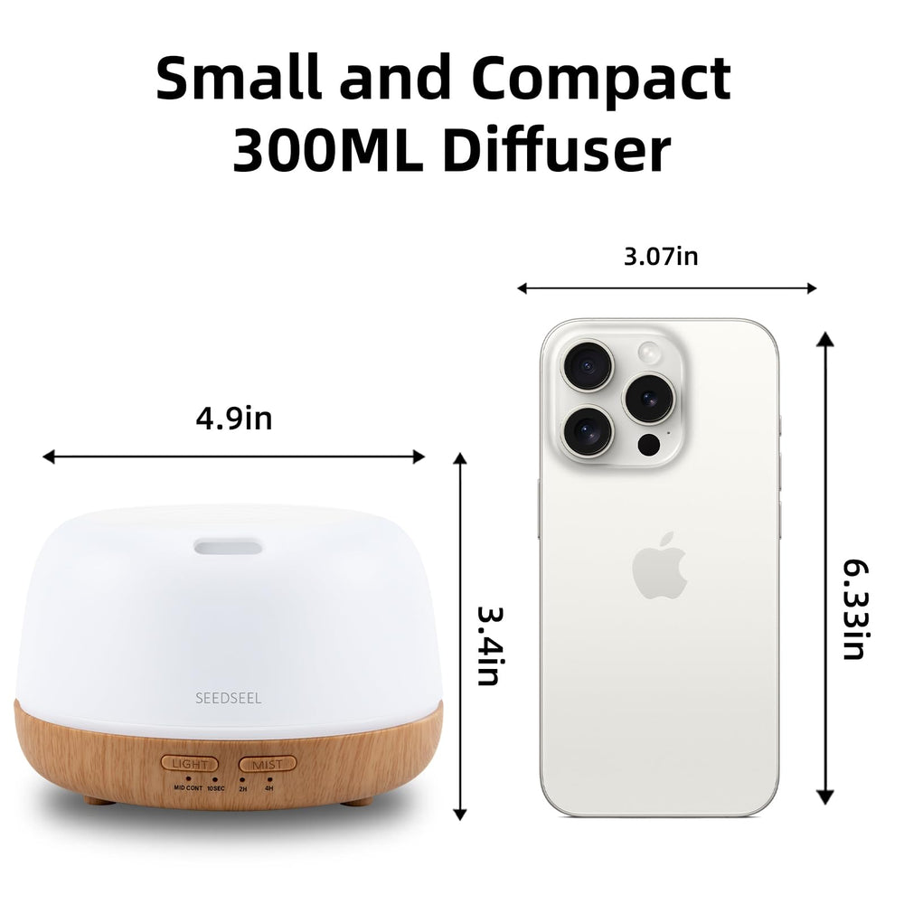 SEEDSEEL diffuser remote-control enables easy mist and light adjustments.