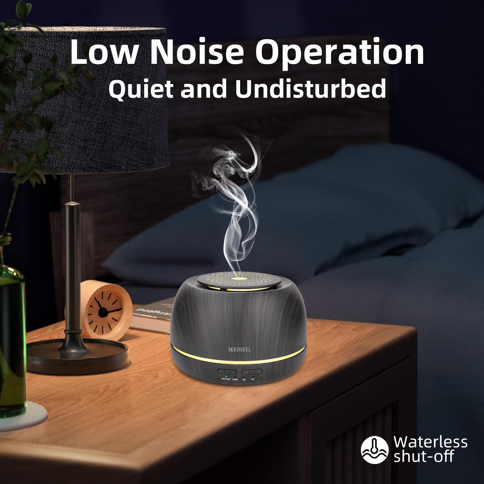 SEEDSEEL 7-color lights create customizable ambience for relaxation and focus.