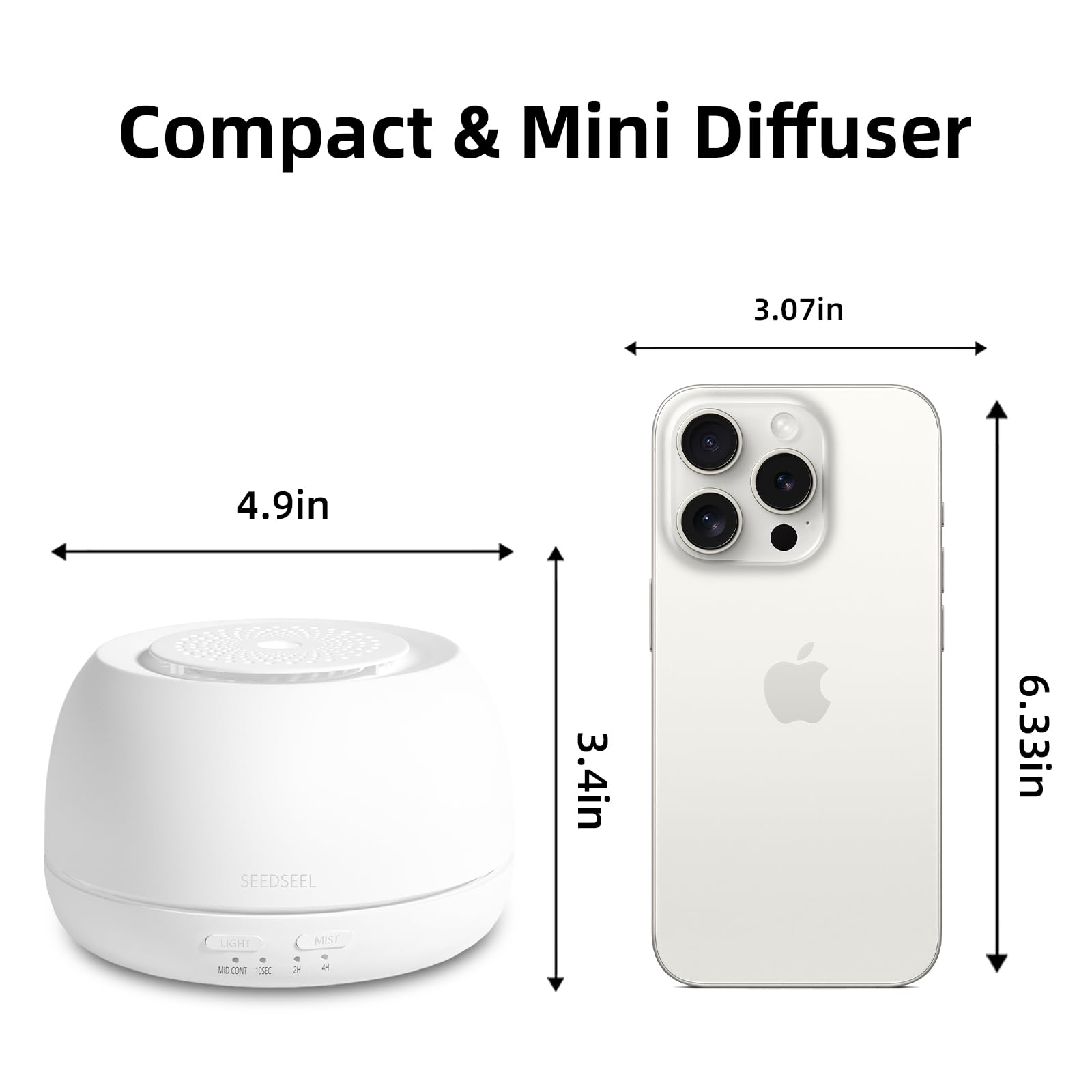 SEEDSEEL diffuser enhances bedroom ambiance with soft glow and scent