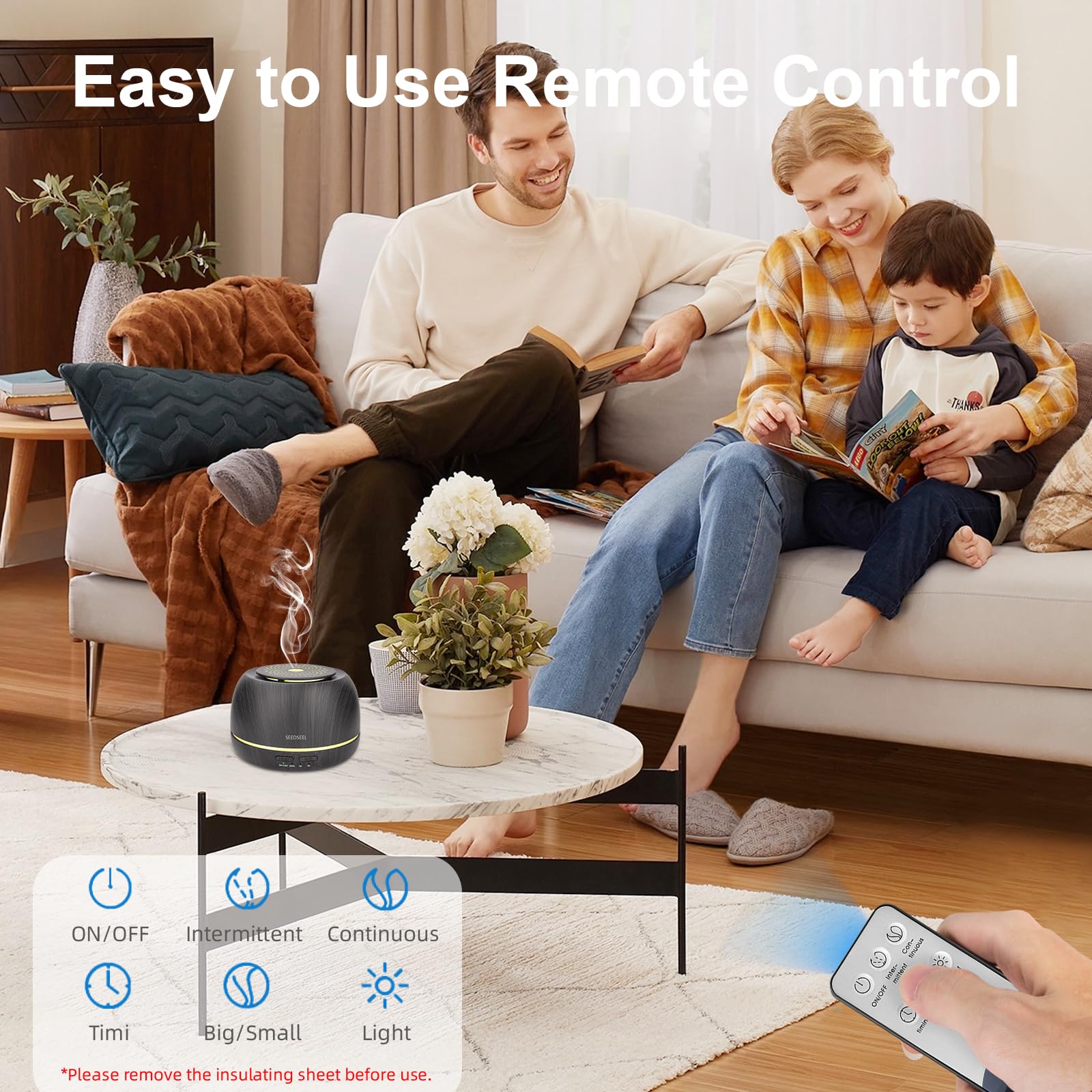 SEEDSEEL timer settings offer flexible auto shut-off for convenience.