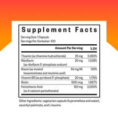 Seeking Health B-Minus label nutrition; biotin and riboflavin blend for brain health and energy support.