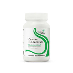 Seeking Health Calcium D-Glucarate bottle front highlights metabolism support.
