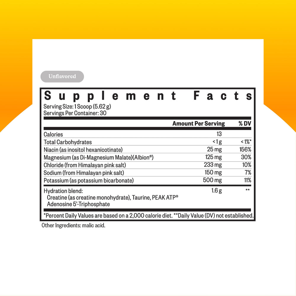 Seeking Health electrolyte powder label close-up highlighting clean ingredients for versatile mixing