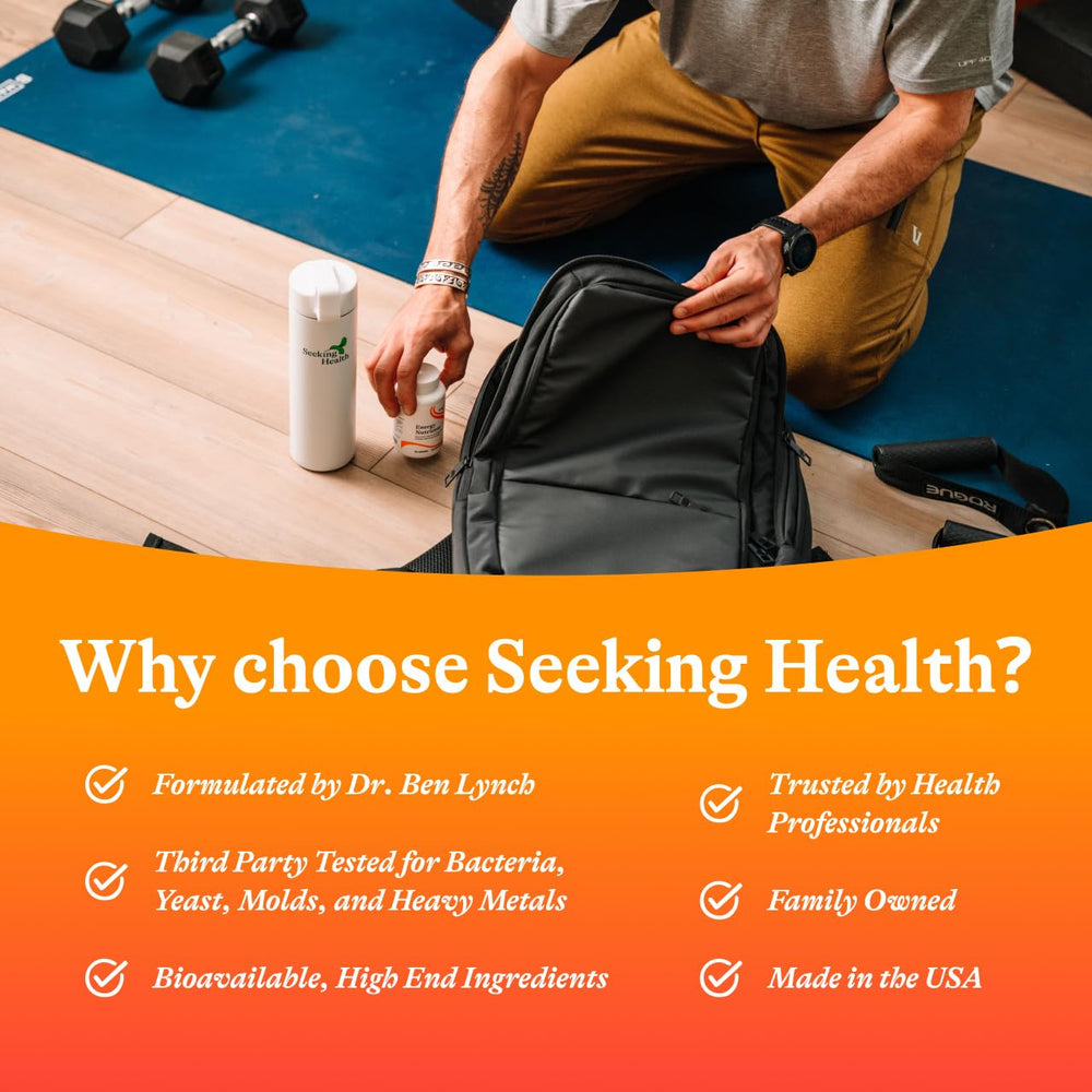 Seeking Health Energy Nutrients glutathione ingredient highlighted for cellular support