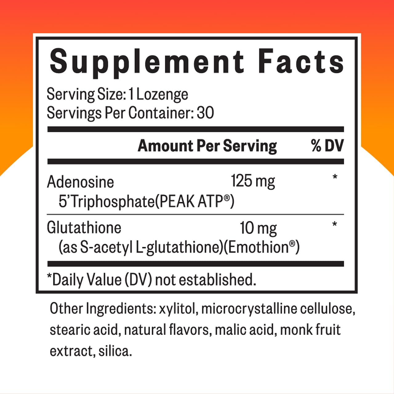 Seeking Health Energy Nutrients lozenges close up for chewable focus