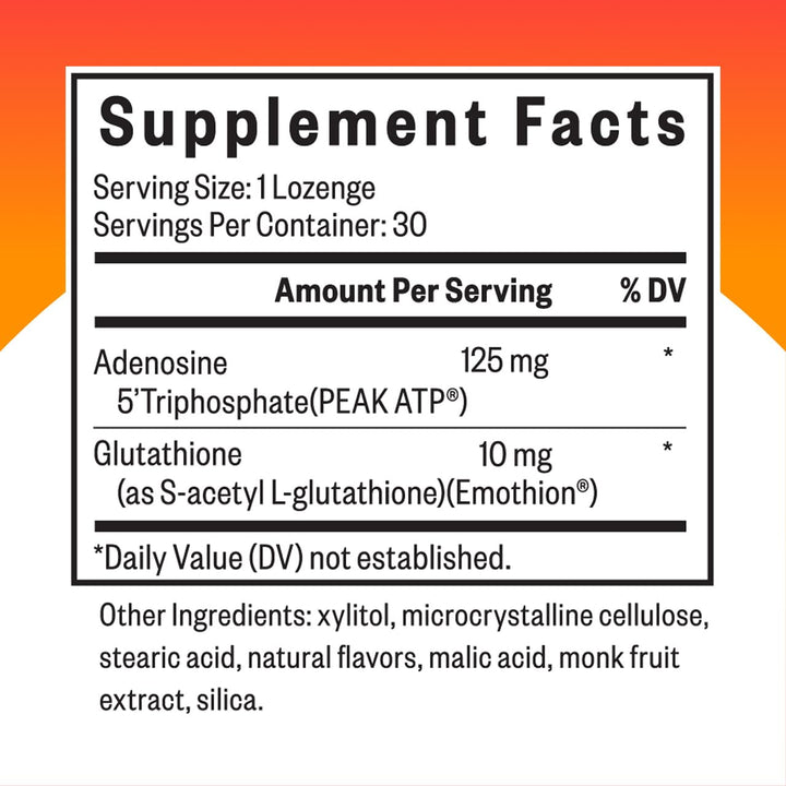 Seeking Health Energy Nutrients lozenges close up for chewable focus