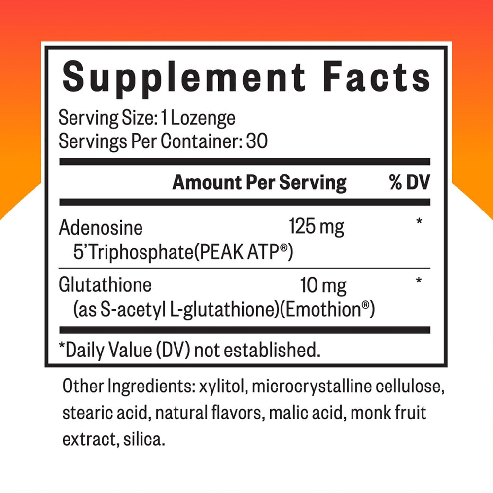 Seeking Health Energy Nutrients lozenges close up for chewable focus