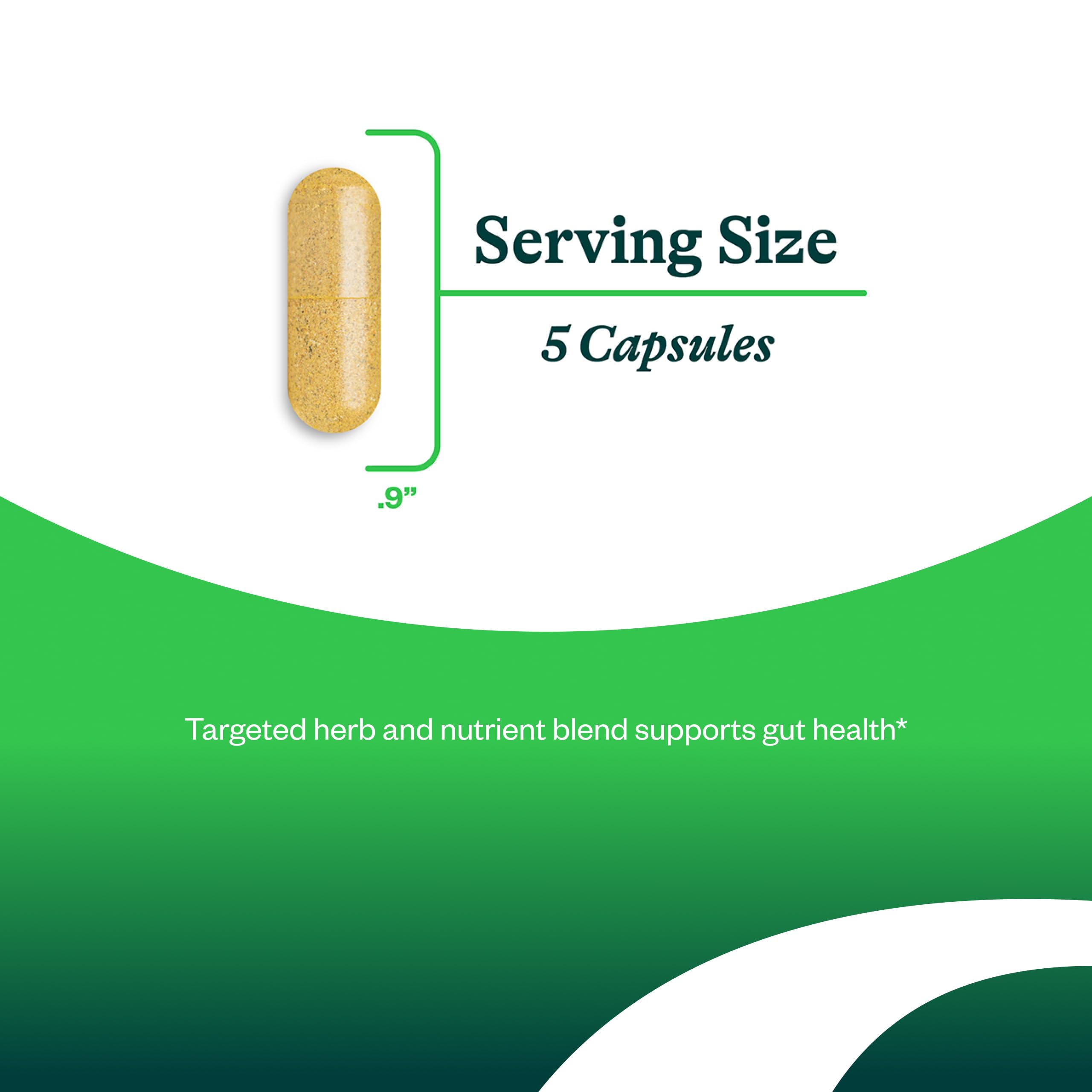 Seeking Health Gut Nutrients label highlights gluten-free and vegan formulation.
