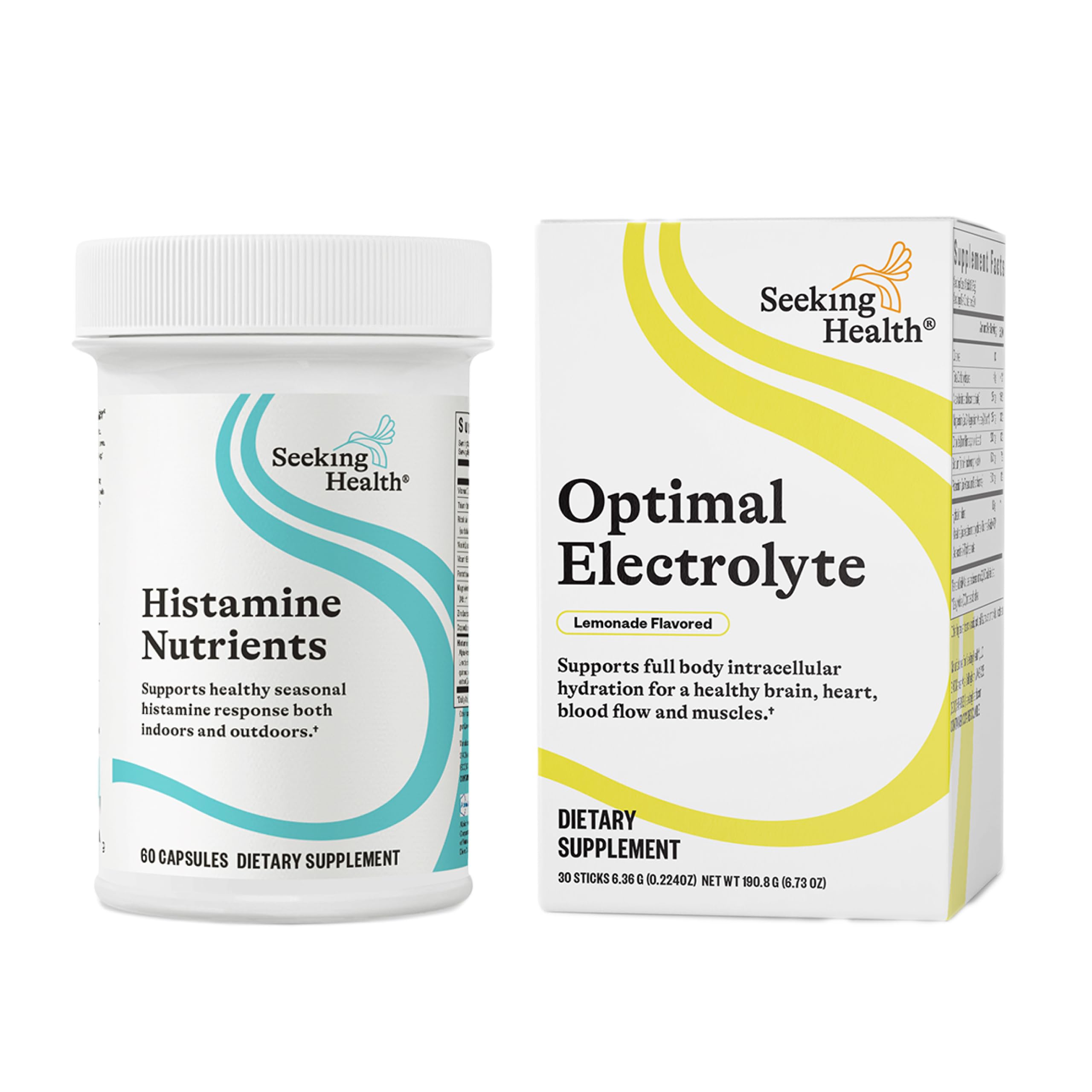 Seeking Health Histamine Nutrients eco-friendly packaging close-up.