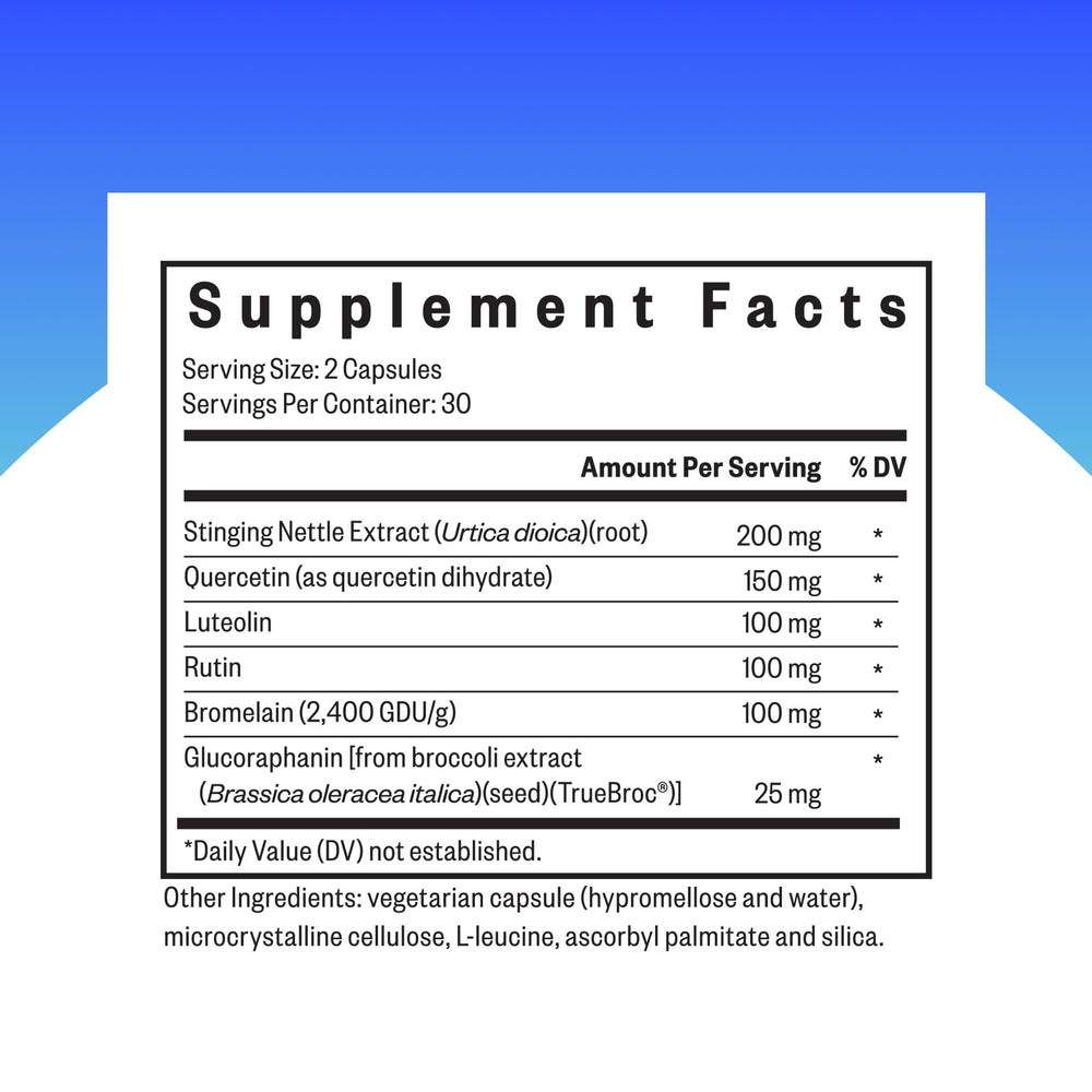 HistaminX capsules closeup highlighting convenient daily dosage